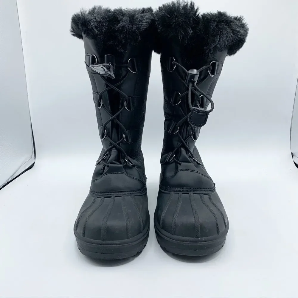 Cat &‎ Jack Thermolite Black Sparkle Winter Boots